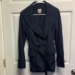 PAUW Amsterdam Navy Belted Jacket Cupro Lined Size 3